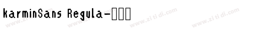 karminSans Regula字体转换